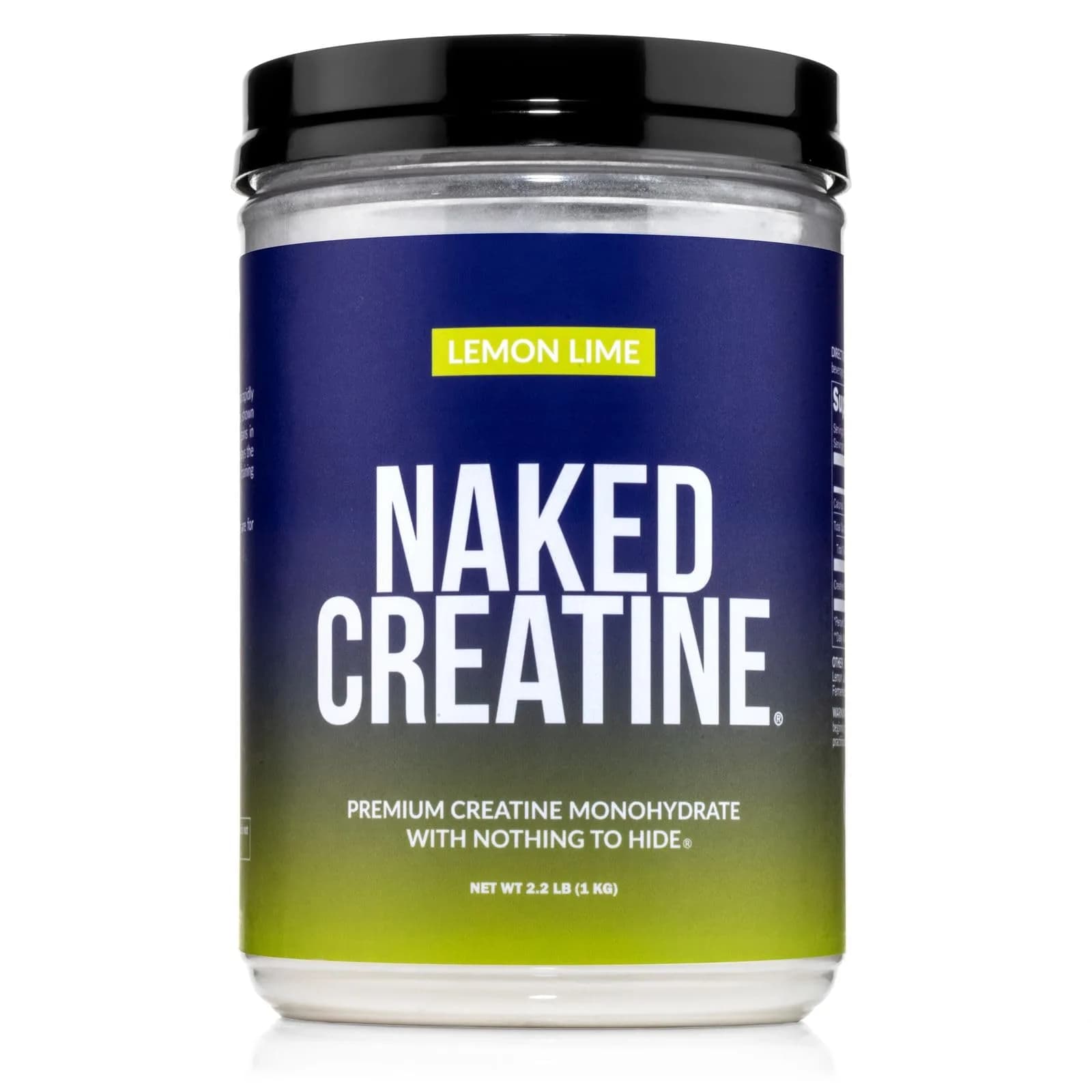 NAKED Pure Micronized Lemon Lime Creatine Monohydrate, 84 Servings (2.2Lb Bulk), Vegan, Non-GMO, Gluten Free, Soy Free - main product image