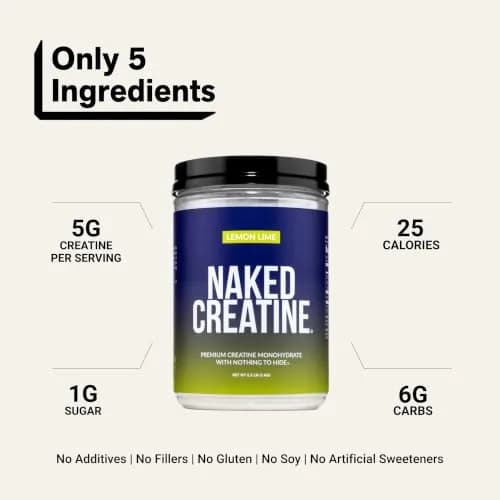 NAKED Pure Micronized Lemon Lime Creatine Monohydrate 1000g (2.2lb) | Vegan, Gluten-Free, Non-GMO thumbnail 3