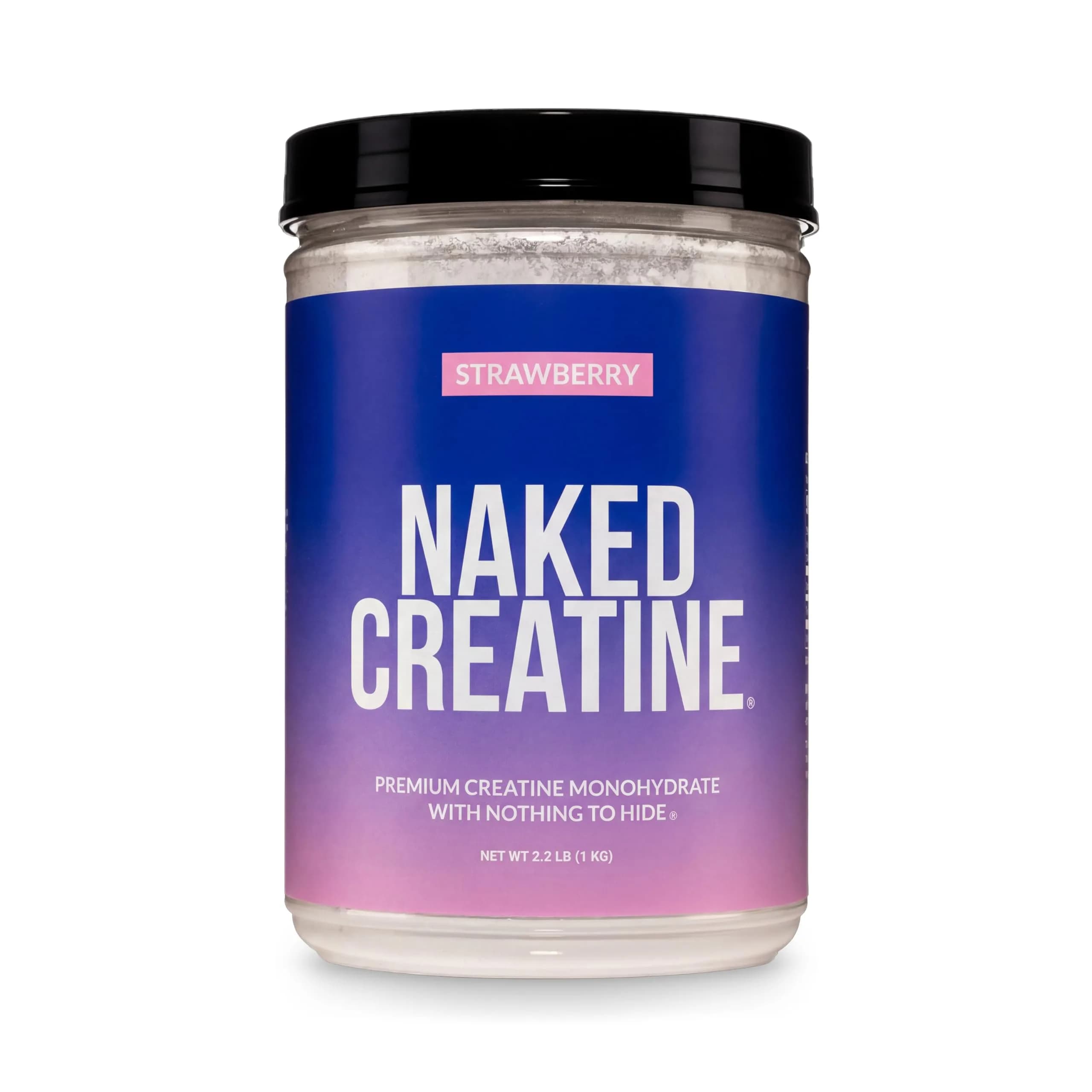 NAKED Creatine - Strawberry Flavored Creatine Monohydrate, 90 Servings, Vegan, Non-GMO, Gluten Free, Soy Free - main product image