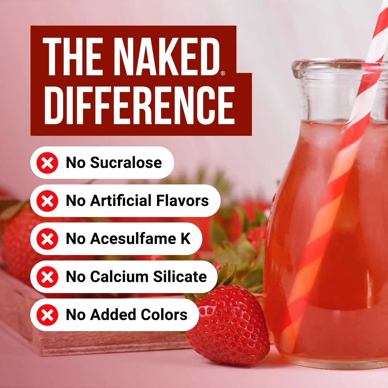 NAKED Creatine - Strawberry Flavored Creatine Monohydrate, 90 Servings, Vegan, Non-GMO, Gluten Free, Soy Free - view 3