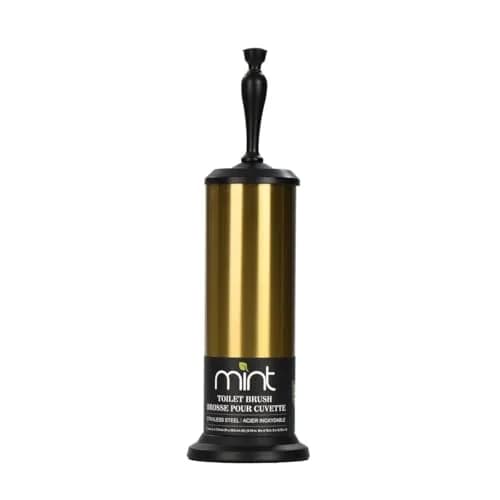 J&V TEXTILES Toilet Brush with Holder Set 41.19 cm (16.22 in) | Aged Brass/Matte Black thumbnail 4