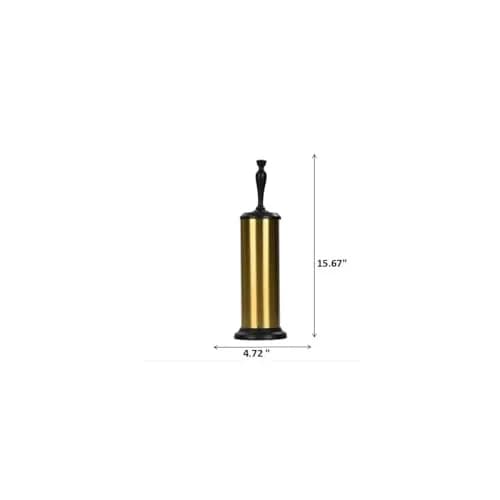 J&V TEXTILES Toilet Brush with Holder Set 41.19 cm (16.22 in) | Aged Brass/Matte Black thumbnail 6