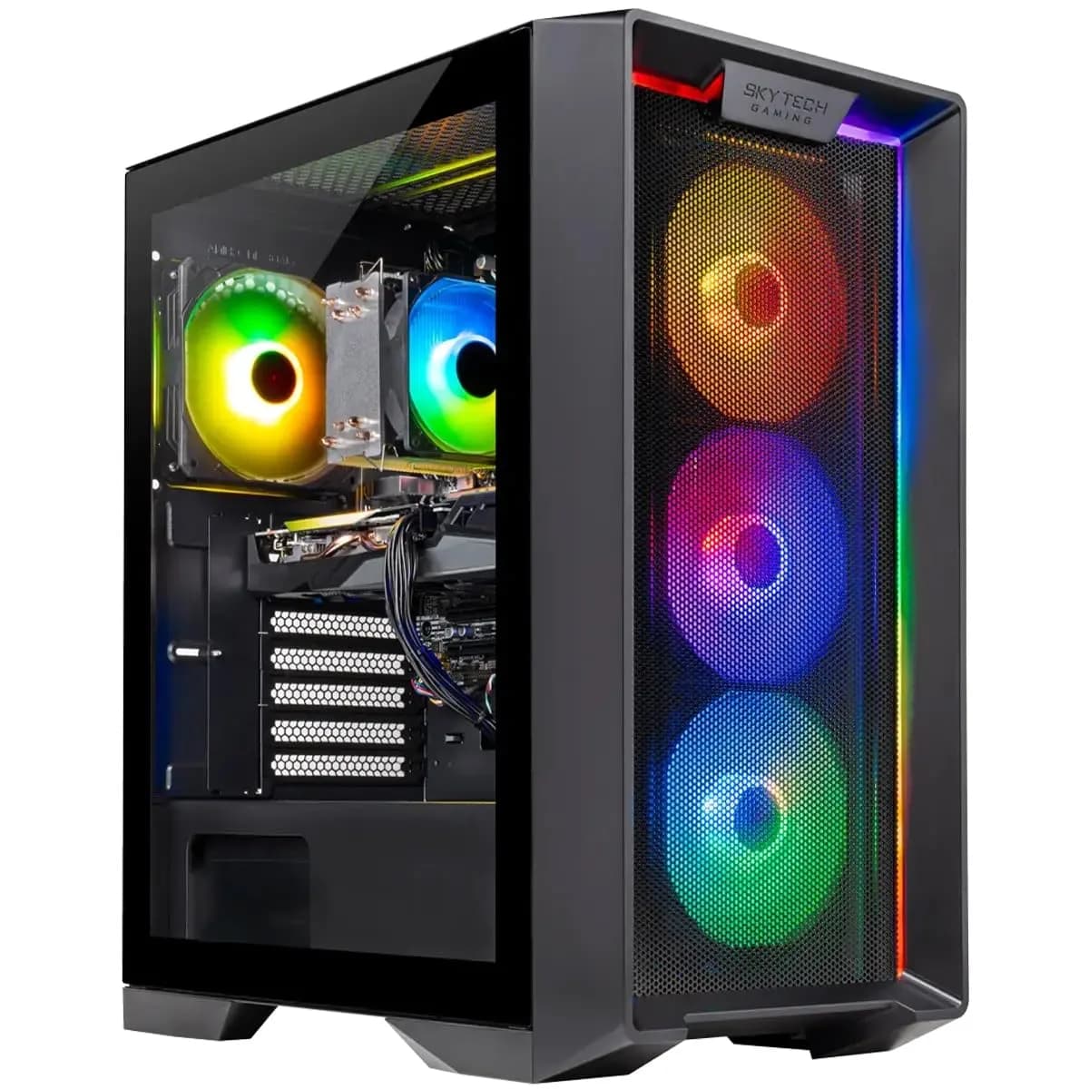 Skytech Gaming Nebula Gaming PC, AMD Ryzen 5 8400F 4.2GHz, AMD RX 9060 8GB VRAM, 1TB NVMe SSD, 32GB DDR5 RAM 5200, Windows 11, Desktop - main product image