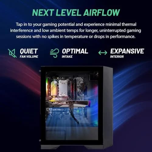 Skytech Gaming Nebula Gaming PC, AMD Ryzen 5 8400F 4.2GHz, AMD RX 9060 8GB VRAM, 1TB NVMe SSD, 32GB DDR5 RAM 5200, Windows 11, Desktop thumbnail 3