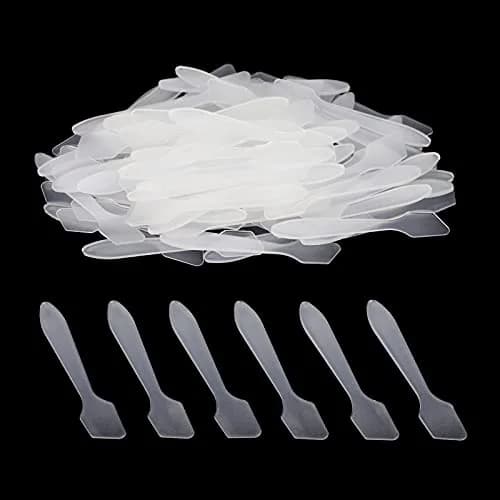 G2PLUS Disposable Makeup Spatula 50pcs | Clear Plastic Cosmetic Tools for DIY & Salon Use thumbnail 2