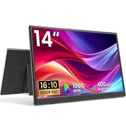 WCV 14 Inch Portable Monitor 1920×1200 IPS | Ultra-Slim Travel Display for Gaming & Work thumbnail 1
