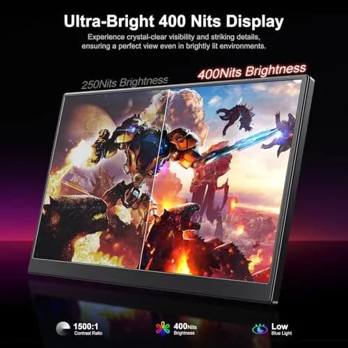 WCV 14 Inch Portable Monitor 1920×1200 IPS | Ultra-Slim Travel Display for Gaming & Work thumbnail 4