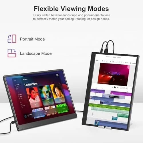 WCV 14 Inch Portable Monitor 1920×1200 IPS | Ultra-Slim Travel Display for Gaming & Work thumbnail 7