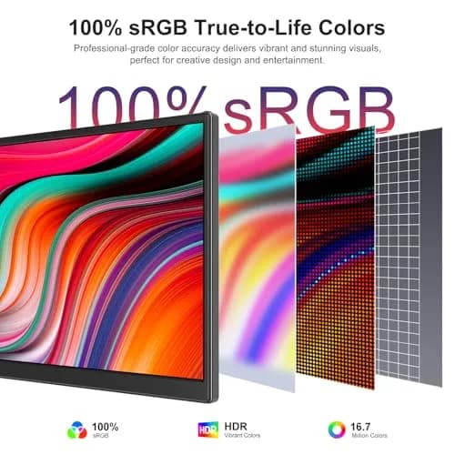 WCV 14 Inch Portable Monitor 1920×1200 IPS | Ultra-Slim Travel Display for Gaming & Work thumbnail 3