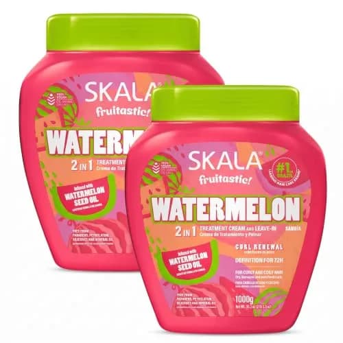 SKALA Watermelon 2 in 1 Treatment Cream & Leave In Conditioner, 1000 g | Deep Hydration & Smoothing for Curly Hair thumbnail 1