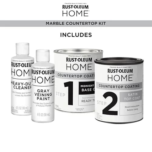 Rust-Oleum Home Marble Black Countertop Coating Kit | Durable Faux Marble Finish, 72 Fl Oz thumbnail 7