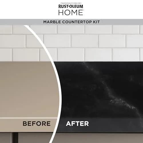 Rust-Oleum Home Marble Black Countertop Coating Kit | Durable Faux Marble Finish, 72 Fl Oz thumbnail 3
