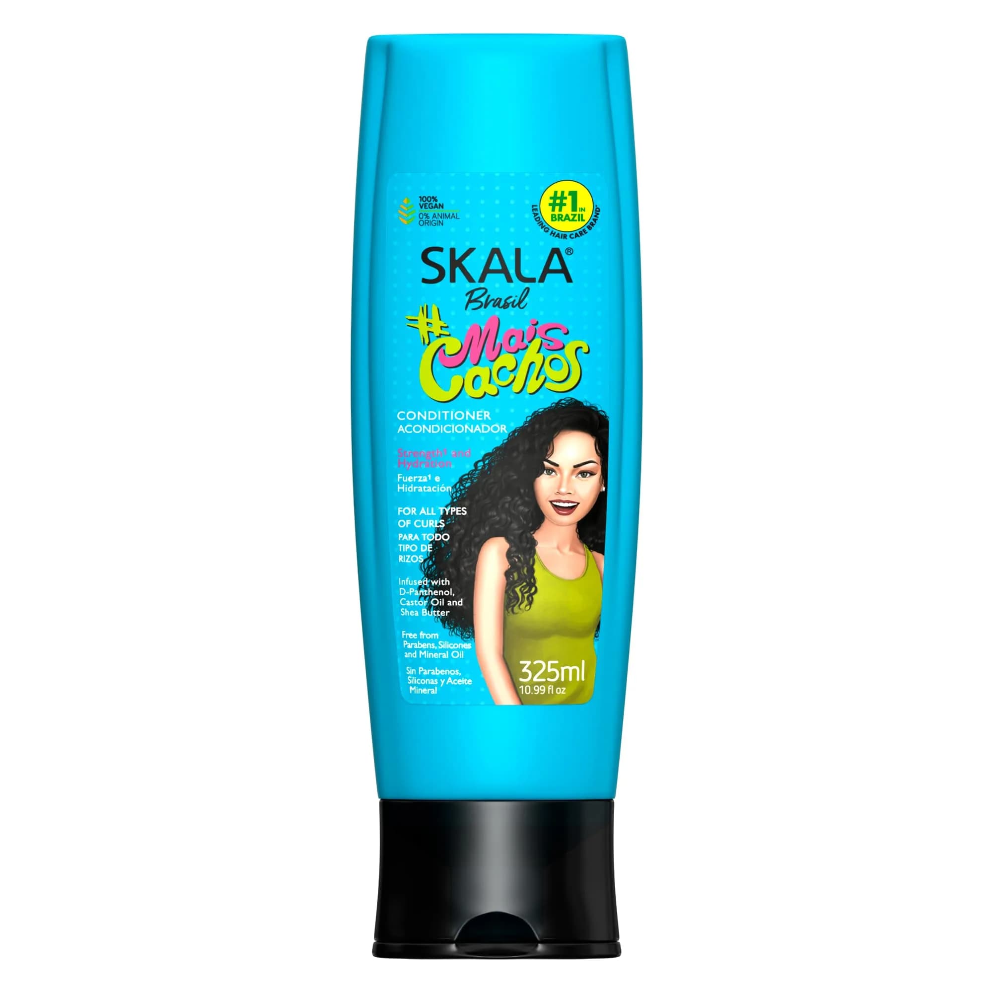 SKALA #Mais Cachos Conditioner for Curly Hair 325 mL | Vegan Shea & Castor Oil Hydration — Negro