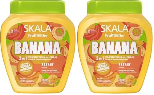 SKALA Banana 2 in 1 Treatment Cream & Leave In Conditioner, 1kg | Deep Hydration & Frizz Control thumbnail 1