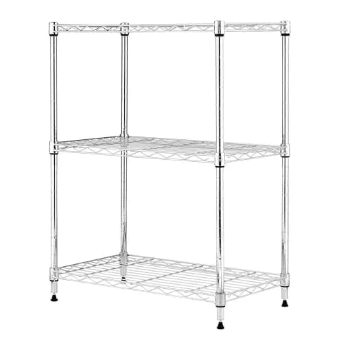 Brutis 3-Tier Metal Wire Shelf, 250 lb/Shelf, Chrome, 13.5x23.3x30.1 in | Heavy-duty storage for home & commercial use thumbnail 3