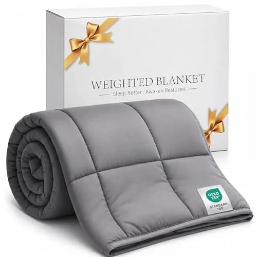 Smart Queen Weighted Blanket 15lbs (48”x72”) Twin Size | Deep Sleep & All-Season Comfort thumbnail 1
