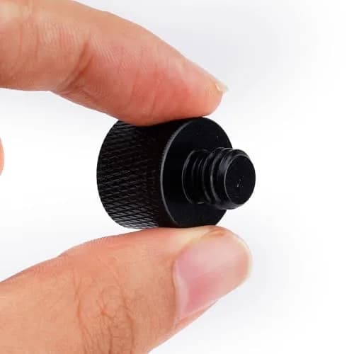 SAVITA Mic Foot Adapter 2pcs Aluminum Black | 3/8 Male to 5/8 Female Tripod Screw Adapter thumbnail 6