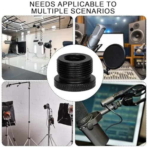 SAVITA 2pcs Mic Foot Adapter 3/8 à 5/8 | Aluminum Mount Accessory for Microphone Stand thumbnail 7