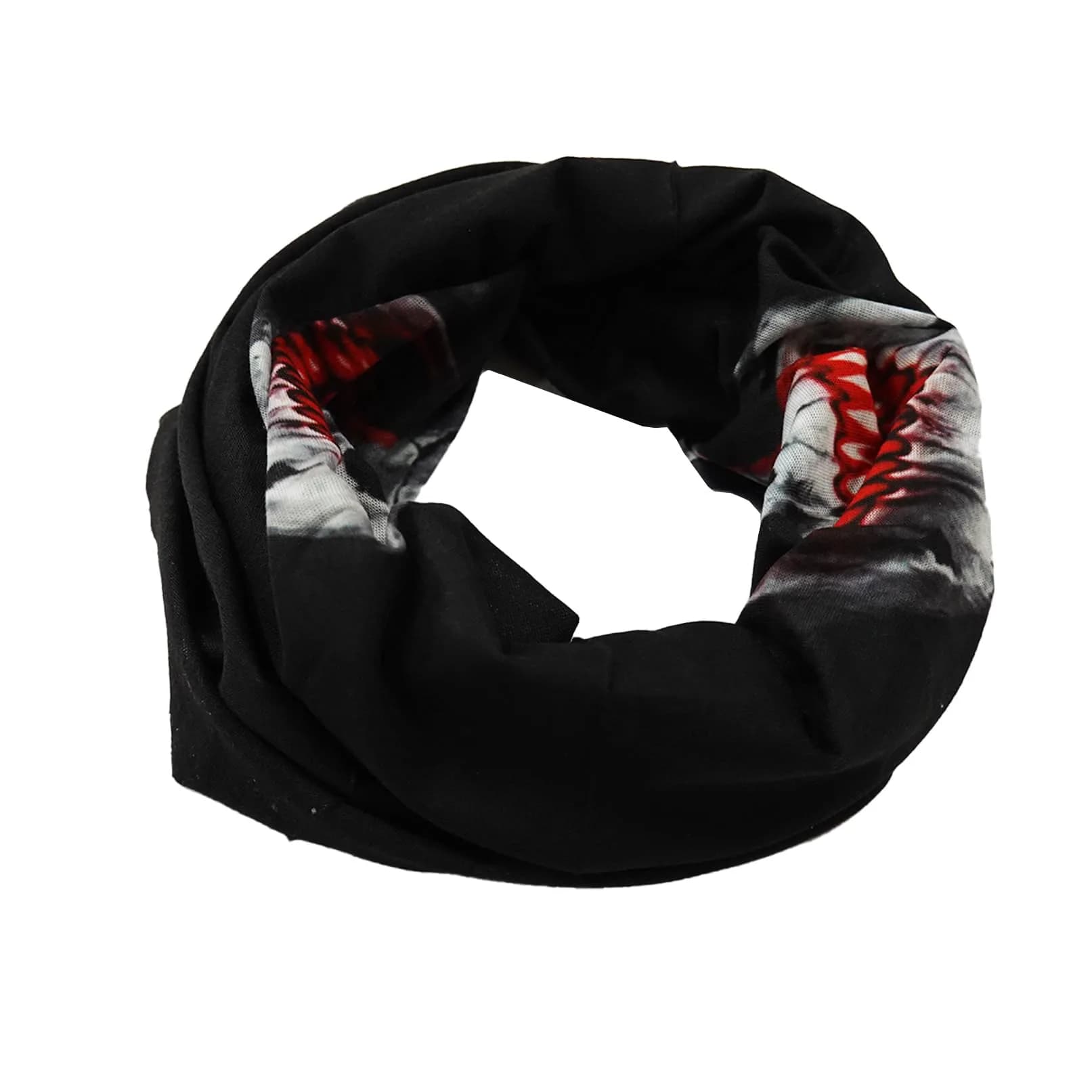Obacle Skull Face Mask Half - Skull White Face With Red Teeth Design for Dust, Wind & UV Protection - view 4