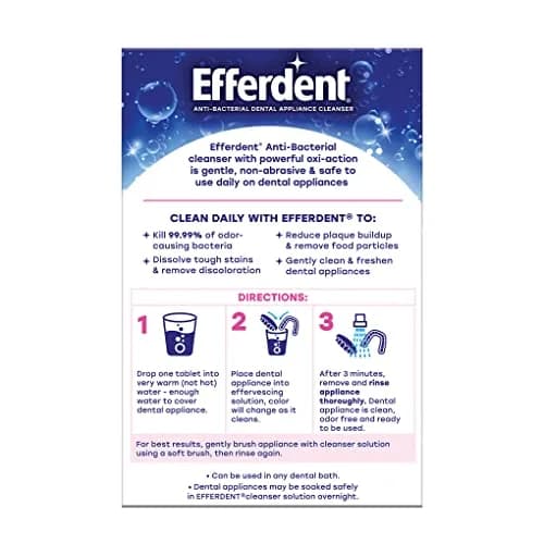 Efferdent Denture Cleaner Tablets Complete Clean 252 Tablets (Pack of 2) | Kills 99.99% Bacteria thumbnail 6