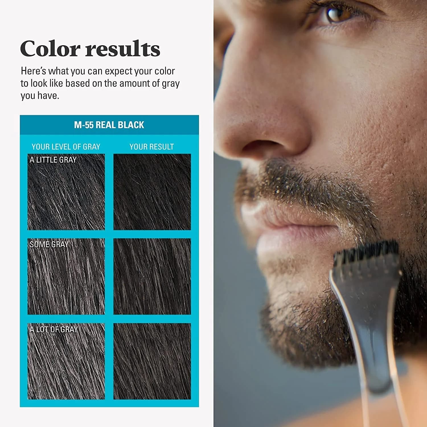 Just For Men Mustache & Beard Real Black (M-55) Beard Dye 2-Pack | Ammonia-Free Formula for Healthy Facial Hair - view 5