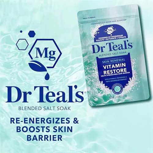 Dr Teal's Skin Renewal Vitamin Restore Salt Soak 36oz (2-pack) | Boosts Skin Barrier & Refreshes thumbnail 3