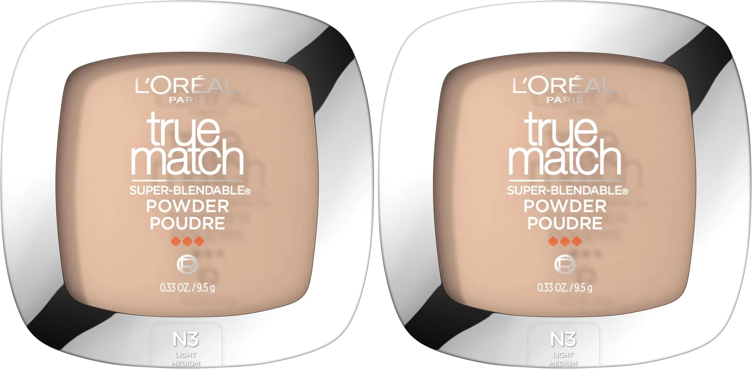 L'Oréal Paris True Match Natural Buff N3 Powder Foundation - Twin Pack (2 x 0.33 oz) - main product image