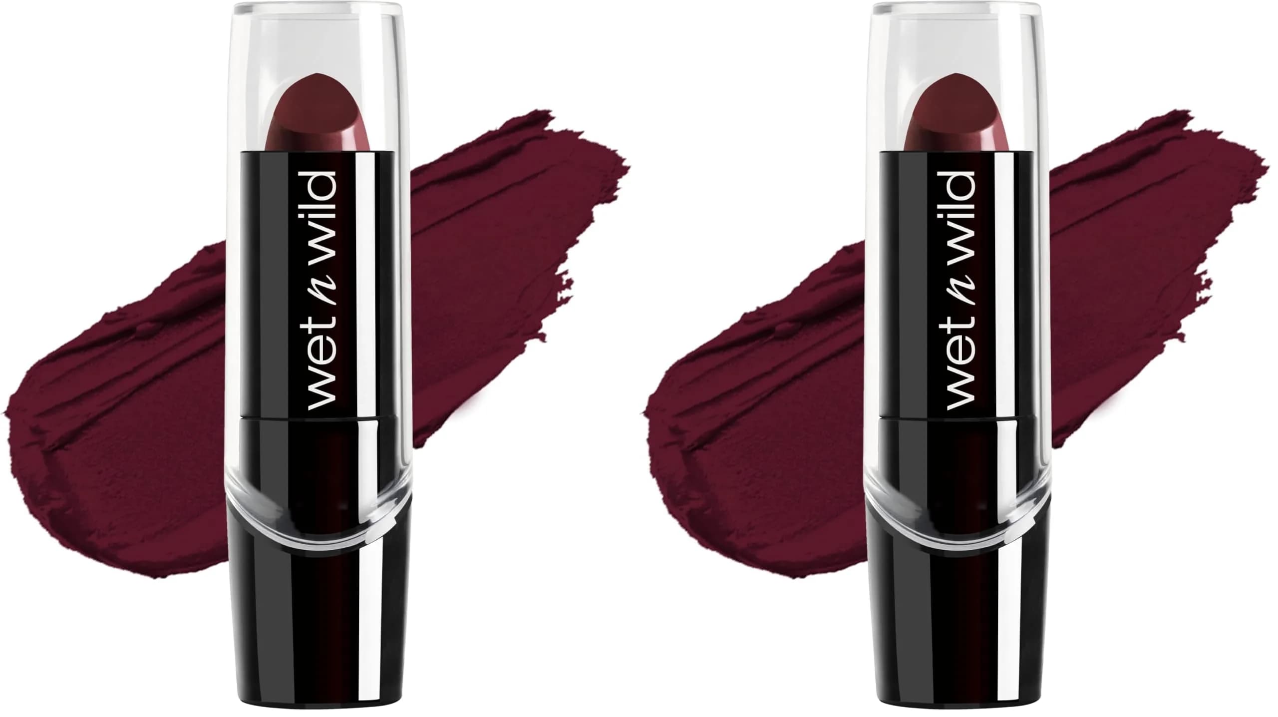 wet n wild Silk Finish Lipstick, Black Orchid (Pack of 2) | Hydrating Rich Buildable Lip Color - main product image