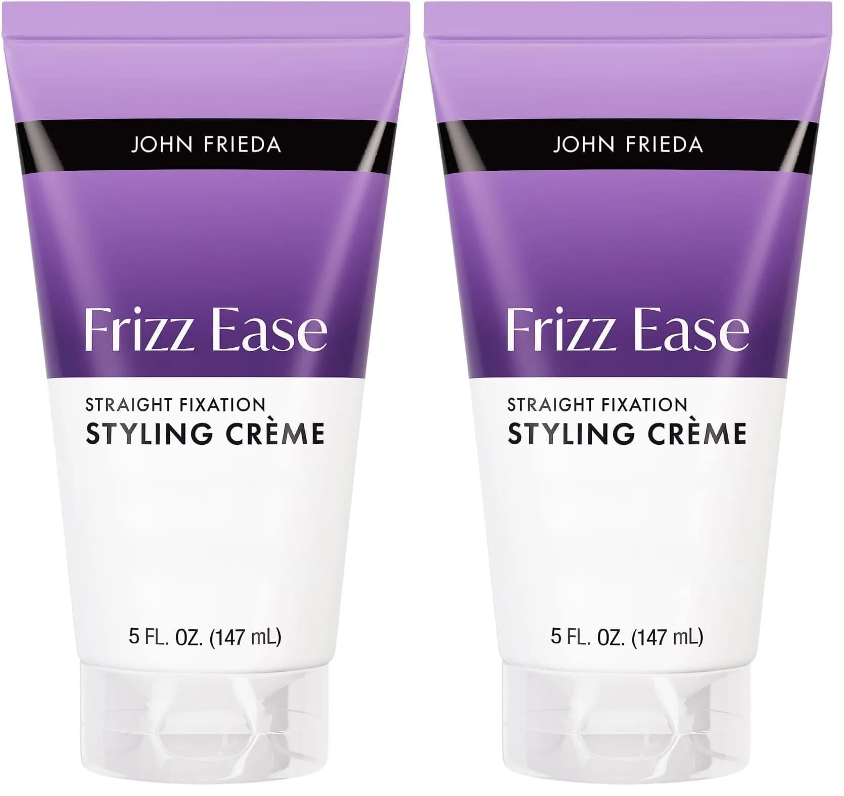 John Frieda Straight Fixation Styling Crème, 295ml (10 Fl Oz) | Fights Frizz for 24-Hour Straight Styles — New Packaging