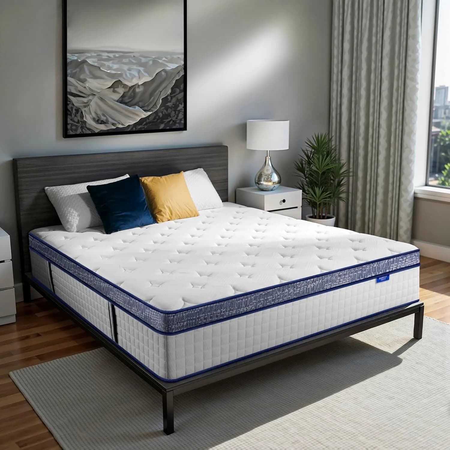 BURFLY1977 Twin Mattress 8 inch Gel Memory Foam | Medium Firm Support for All Sleep Positions