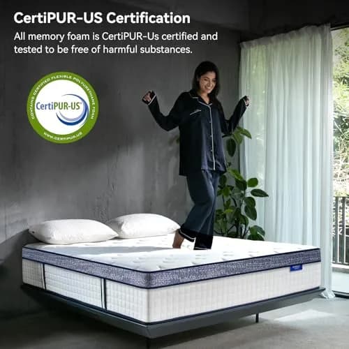 BURFLY1977 Twin Mattress 8 inch Gel Memory Foam | Medium Firm Support for All Sleep Positions thumbnail 4