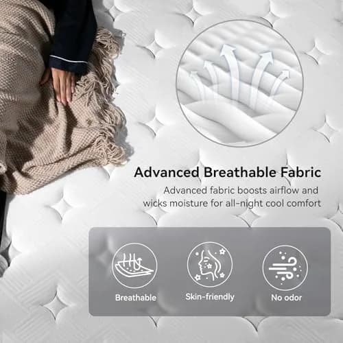 BURFLY1977 Twin Mattress 8 inch Gel Memory Foam | Medium Firm Support for All Sleep Positions thumbnail 6