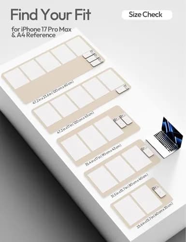 YSAGi Leather Desk Protector Mat 42" x 17.2" (106.7cm x 43.7cm) | Waterproof Writing Pad for Office and Home thumbnail 5