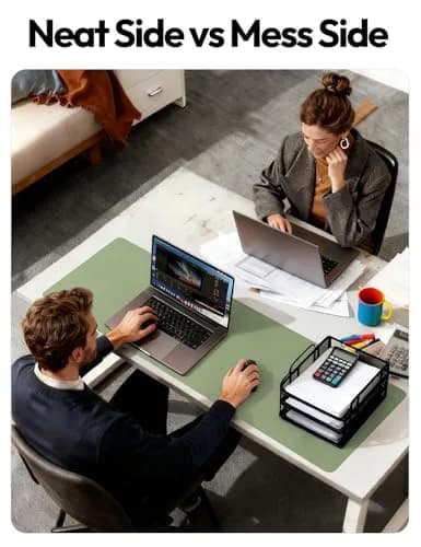YSAGi Leather Desk Protector Large Mouse Mat 165.1cm x 43.7cm (65" x 17.2") | Protects Desks from Scratches and Spills thumbnail 6
