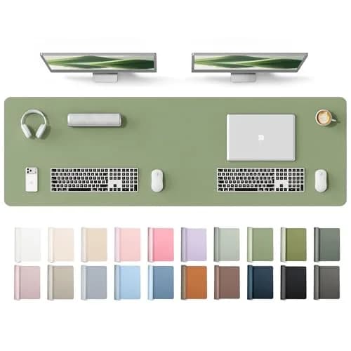 YSAGi Leather Desk Protector Large Mouse Mat 165.1cm x 43.7cm (65" x 17.2") | Protects Desks from Scratches and Spills thumbnail 1