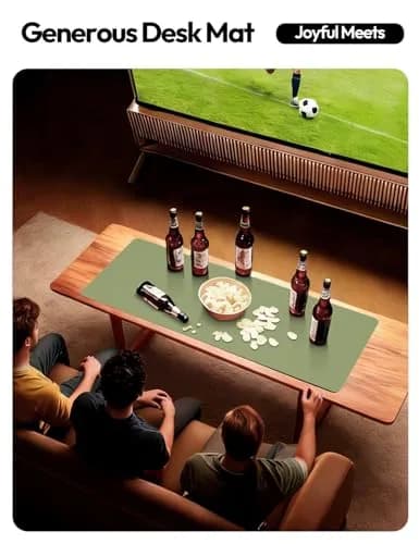 YSAGi Leather Desk Protector Large Mouse Mat 165.1cm x 43.7cm (65" x 17.2") | Protects Desks from Scratches and Spills thumbnail 7