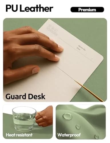 YSAGi Leather Desk Protector Large Mouse Mat 165.1cm x 43.7cm (65" x 17.2") | Protects Desks from Scratches and Spills thumbnail 3