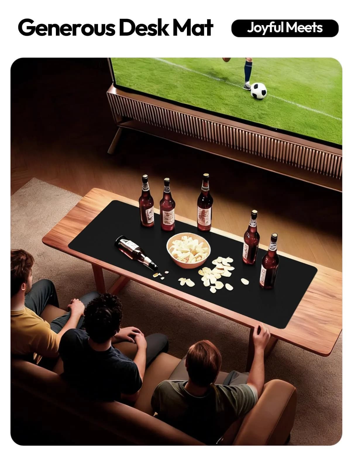 YSAGi Leather Desk Protector Large Mouse Mat 63" x 17.2" | Protects Desk from Scratches and Spills - view 7