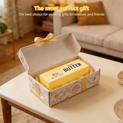 OPOM Butter Squishy Toy Yellow | Soft Scented Fidget Stress Ball 13.5cm (5.3 inch) thumbnail 6