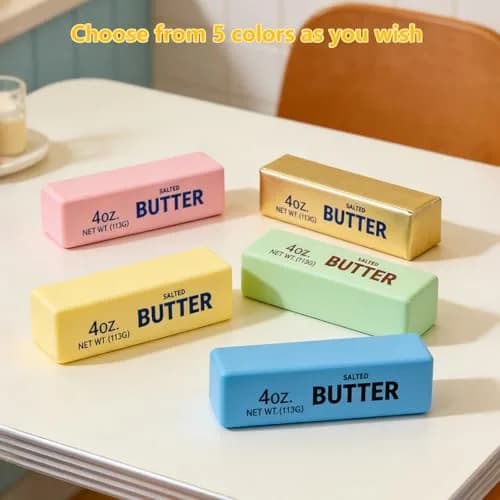 OPOM Butter Squishy Toy Yellow | Soft Scented Fidget Stress Ball 13.5cm (5.3 inch) thumbnail 2