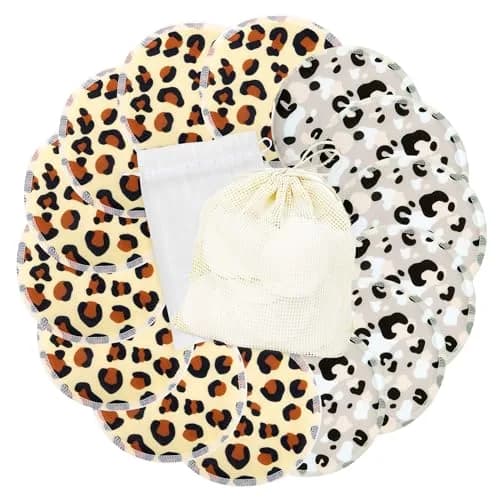 wegreeco Nursing Breast Pads (14 Pack) with Laundry & Travel Bags | Soft, Breathable, Leak-Free Washable Pads - main product image