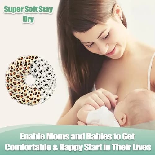 wegreeco Washable Reusable Nursing Breast Pads (14 Pack) - Large Cheetah Print | Soft & Absorbent for Leak-Free Comfort thumbnail 6