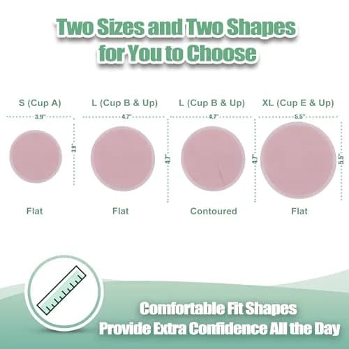 wegreeco Nursing Breast Pads Large Plain Shape 14 Count (25.6cm x 26.3cm x 2.2cm) | Soft, Breathable, Leak-Free Washable & Reusable Nursing Pads thumbnail 4