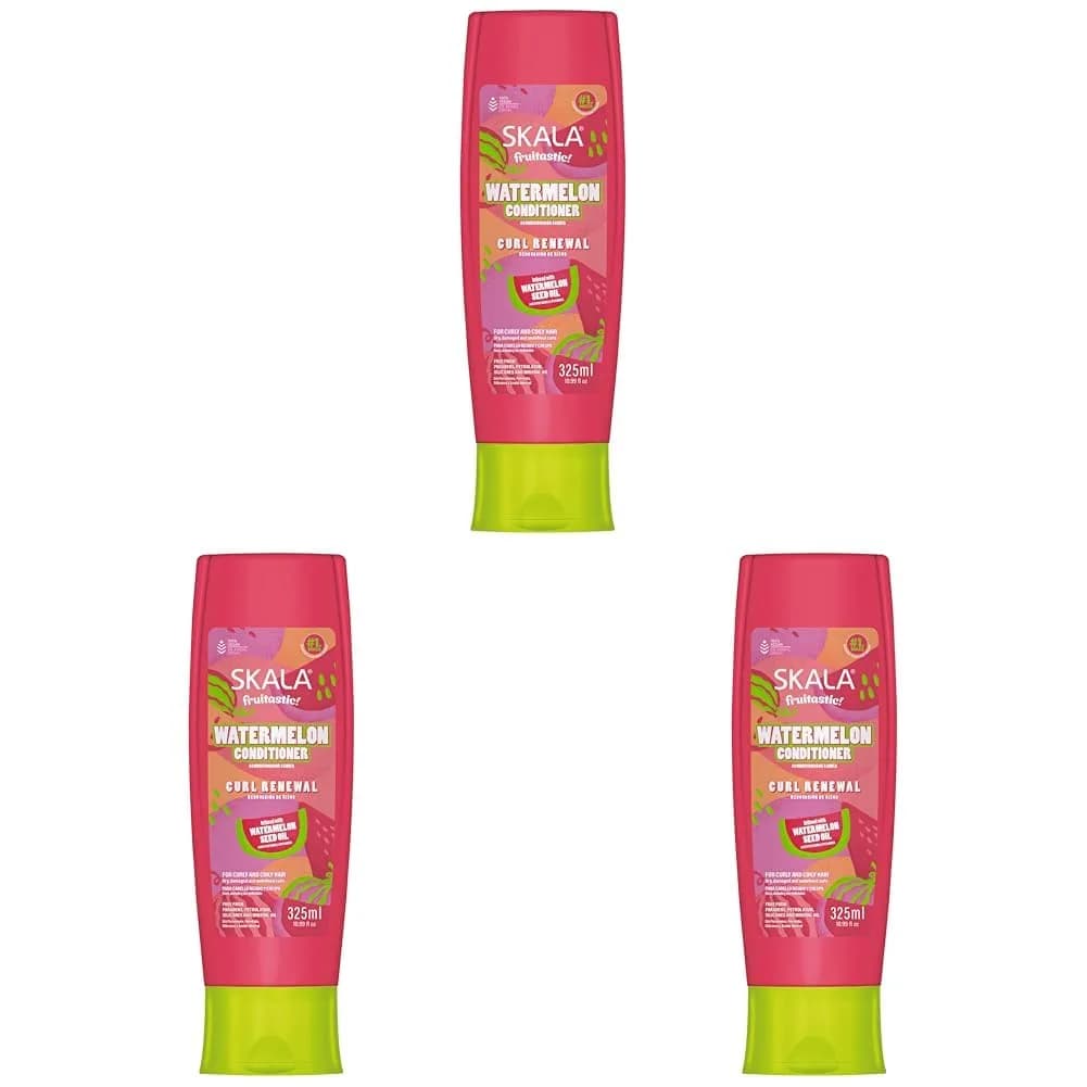 SKALA Fruitastic Watermelon Conditioner 10.99 fl oz | Curl-Defining & Hydrating, Vegan, Silicone-Free — Red