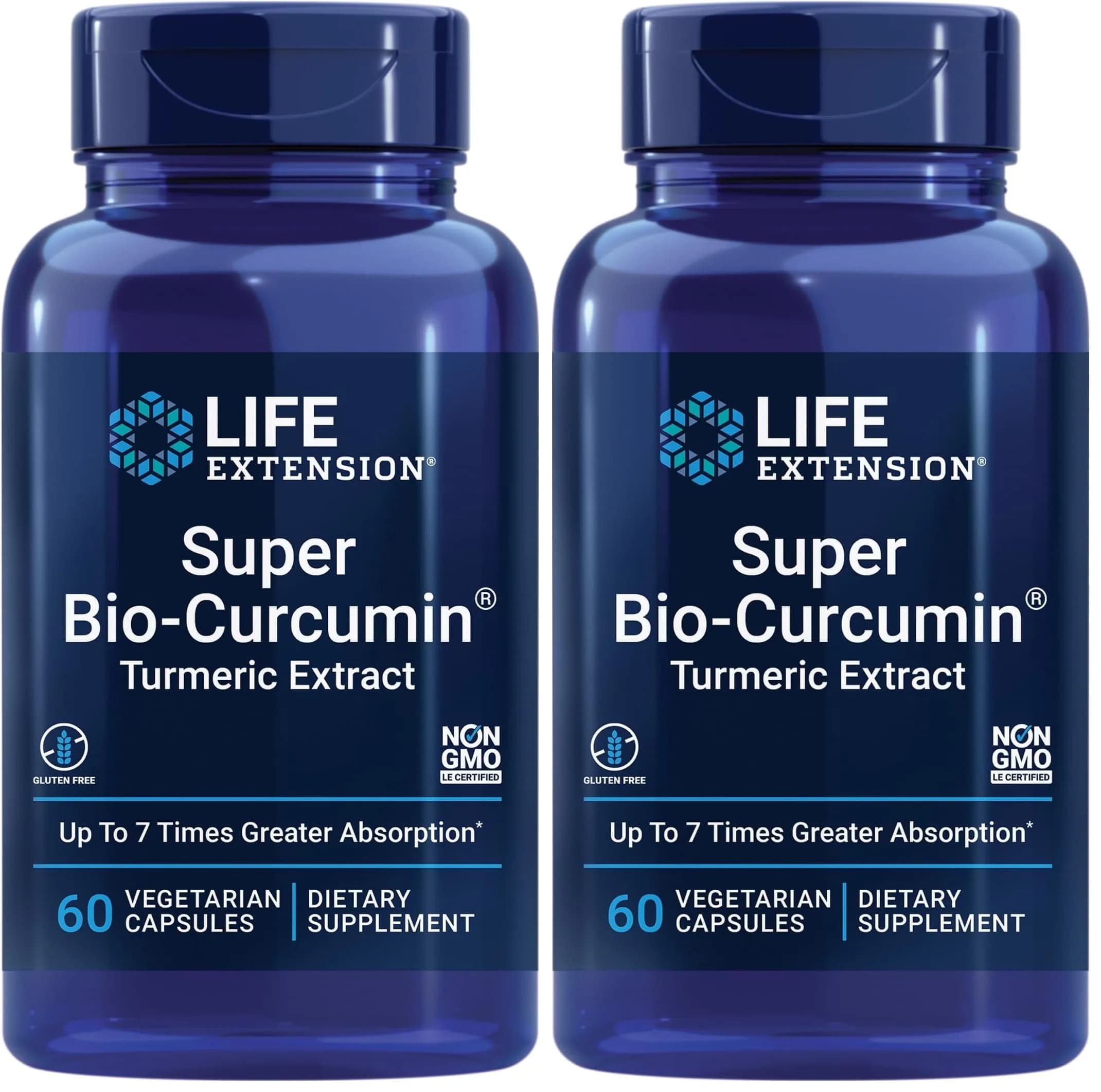 Life Extension Super Bio-Curcumin Turmeric Extract 400mg 120 Count | Highly-Absorbable Curcumin for Whole-Body Health Support — Capsule