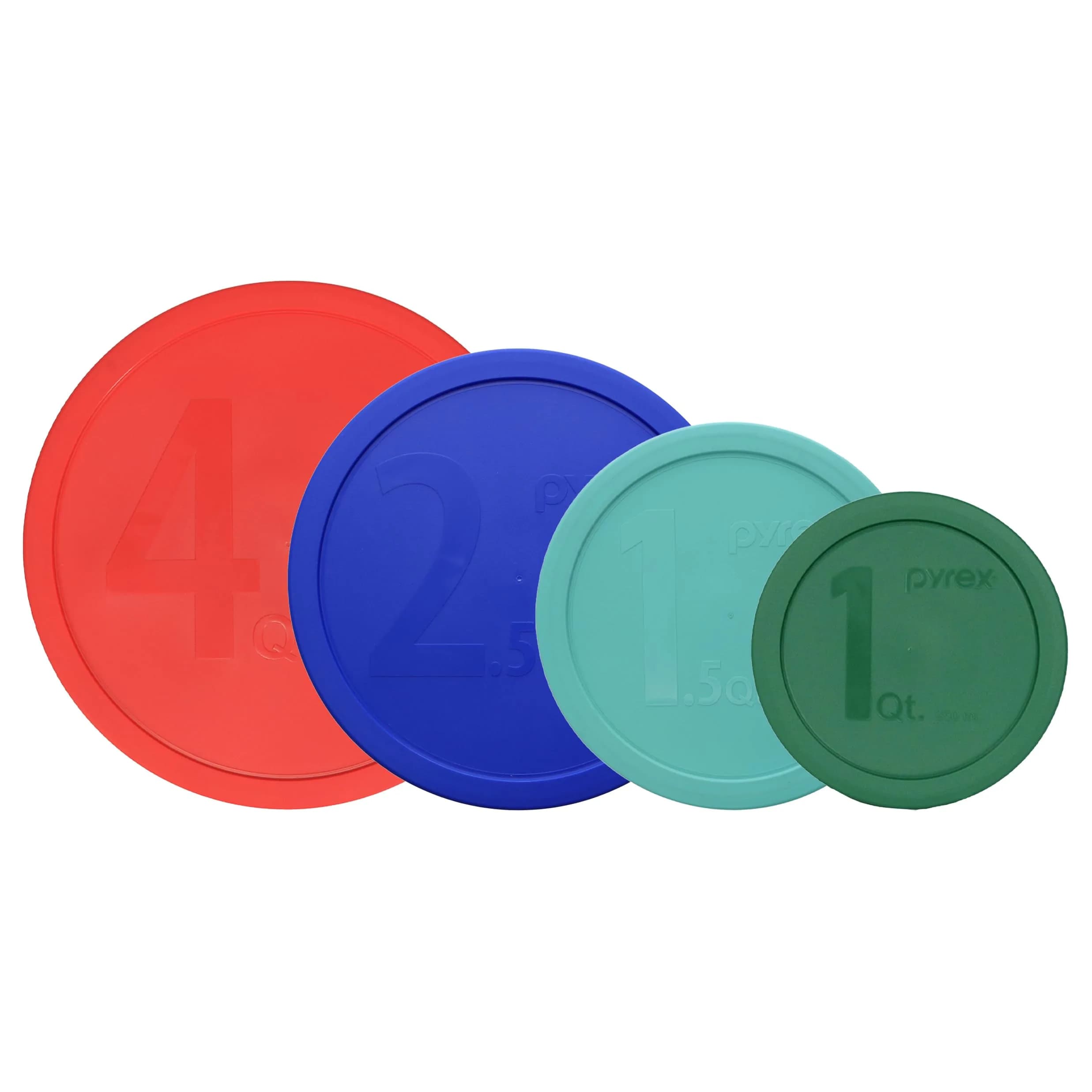 Pyrex Mixing Bowl Lids Set of 4 | Made in USA, BPA Free, Refrigerator & Microwave Safe - main product image