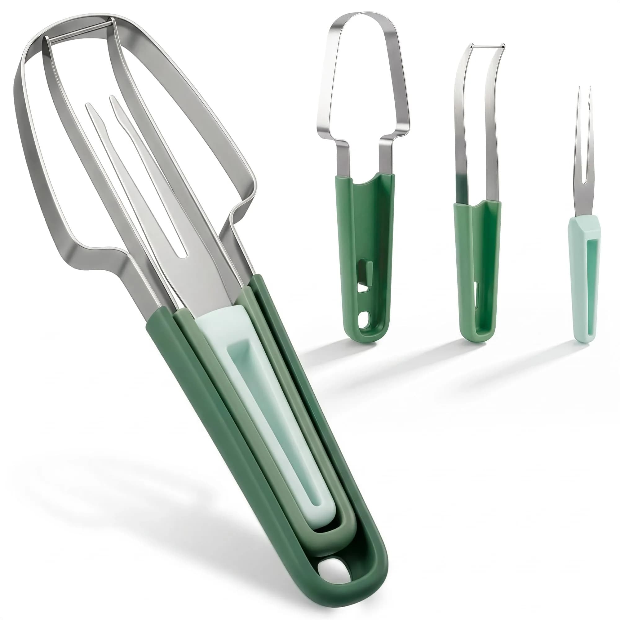 BURIUS Watermelon Cutter Slicer Tool 3-in-1 | Stainless Steel Fruit Prep Tool for Picnics & Kitchen - main product image