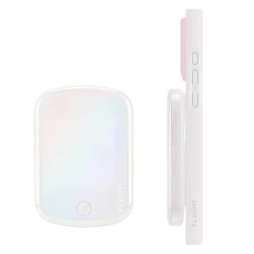 FLAUNT 5000mAh Wireless Battery Pack with USB-C Port - Iridescent Pearl | MagSafe Compatible, Slim & Stylish thumbnail 1