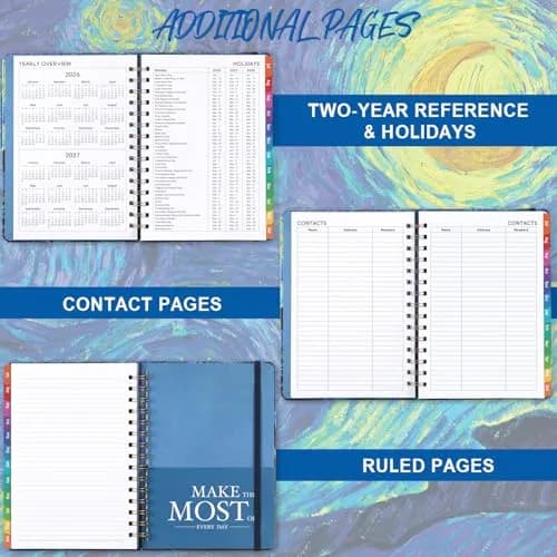 Indeme 2026-2027 Academic Planner Weekly & Monthly 6.4" x 8.5" (16.3 cm x 21.6 cm) | Hardcover Planner with Tabs & Elastic Closure thumbnail 4