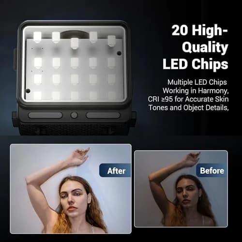 JJC Magnetic LED Light for Insta360 Ace Pro 2 | Waterproof, SOS Mode, Rechargeable, 20 LEDs, IPX5 thumbnail 4
